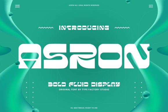Asron: A Bold Fluid Display Font for Modern Digital Brands