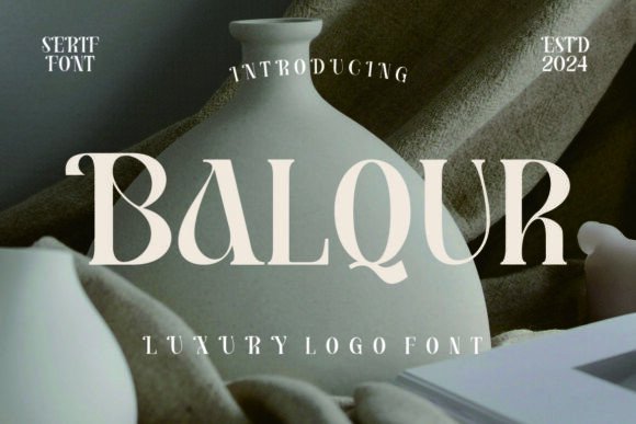Balqur: A Refined Serif Display Font for Luxury Design