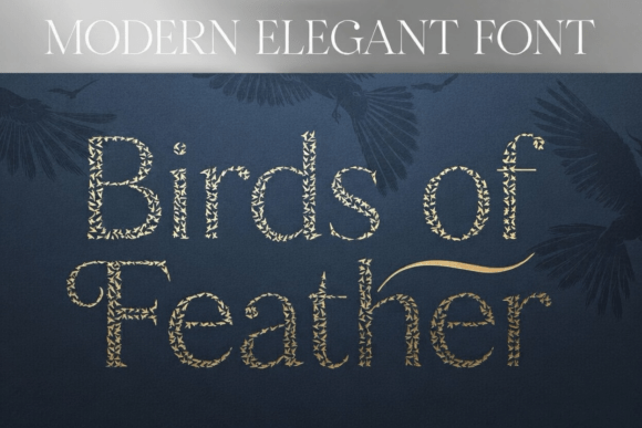 Birds of Feather: A Modern Elegant Display Font for Editorial Design