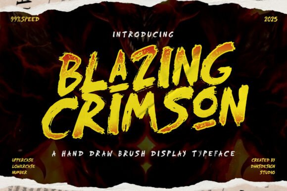 Blazing Crimson Font for Bold Brand Identity
