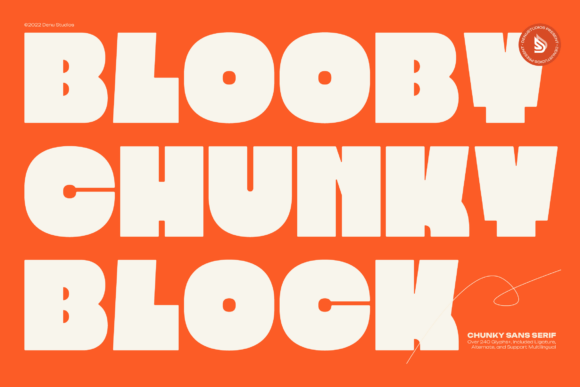 Blooby Chunky Block: A Playful Sans Serif Font for Branding That Feels Like a Hug