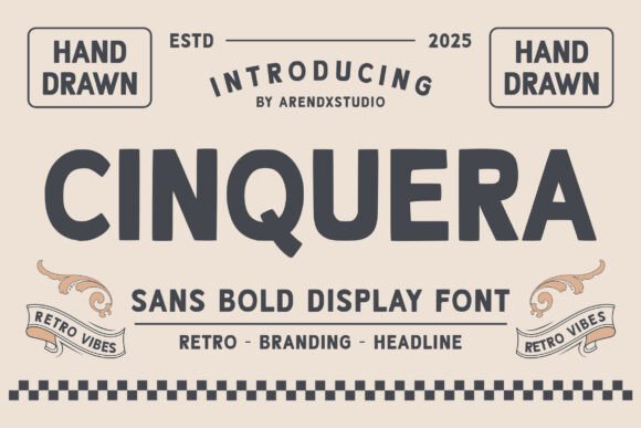 Cinquera: A Bold Sans Serif Display Font for Editorial Design