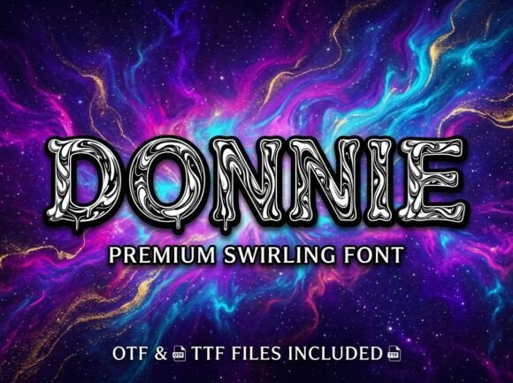 Donnie: A Psychedelic Swirling Font for Bold Brand Moments