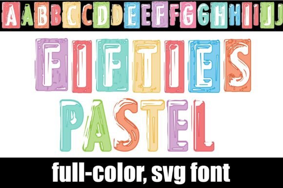 Fifties Pastel: A Mid-Century Modern SVG Font for Digital Design