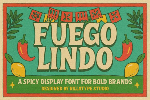 Fuego Lindo Display Font for Bold Brand Campaigns