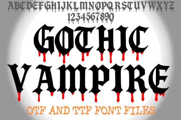 Gothic Vampire Font for Halloween Campaigns