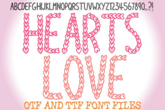 Hearts Love Font: Romantic Decorative Fonts for Small Business Branding