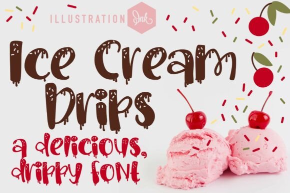 Ice Cream Drips Family: A Playful Script Handwritten Font for Bold Branding