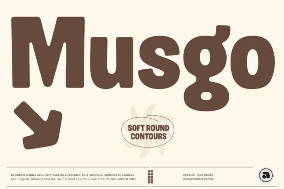 Musgo: A Bold, Handcrafted Sans Serif Font for Makers