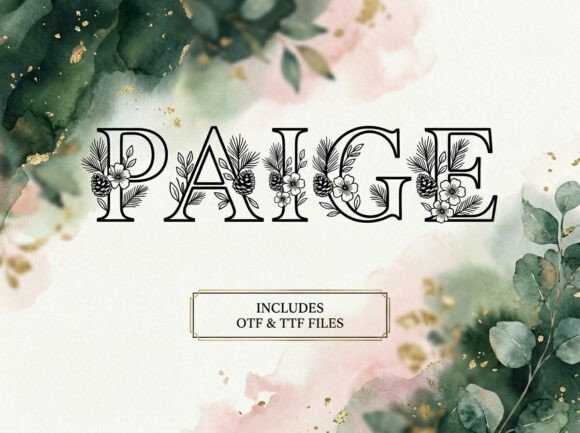 Paige: A Botanical Display Font for Editorial Design