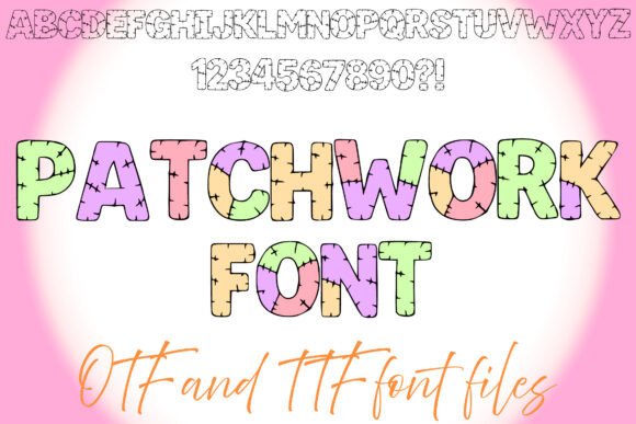 Patchwork Font: A Whimsical Display Typeface for Cozy Branding