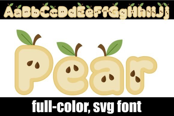 Pear: A Whimsical Harvest SVG Font for Autumn Editorial Design