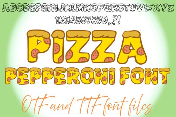 Pizza Pepperoni Font for Playful, Food-Themed Branding