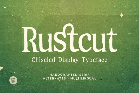 Rustcut: A Chiseled Display Serif Font for Standout Campaign Headlines