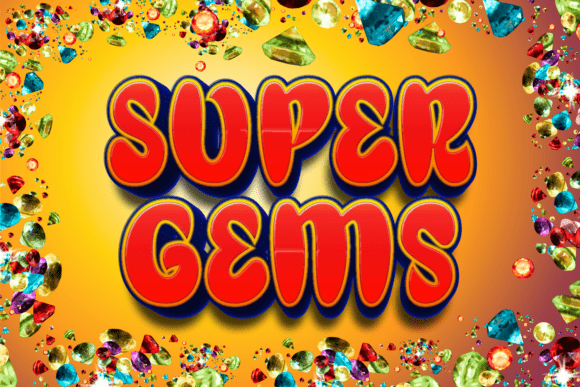 Super Gems Display Font for Whimsical Branding
