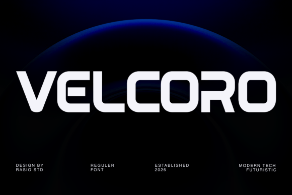 Velcoro: A Cybernetic Sans Serif Font for Handmade Labels & Printables